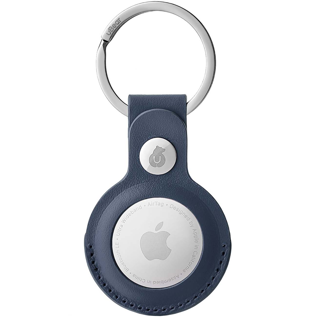 Чехол-брелок для AirTag uBear Capital Case Leather темно-синий
