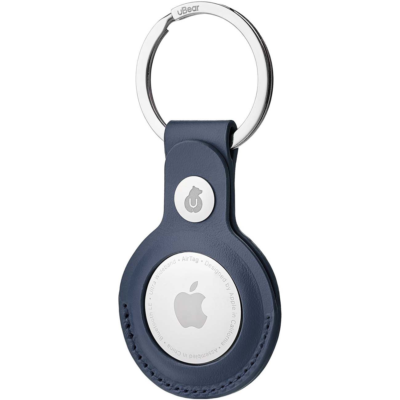 Чехол-брелок для AirTag uBear Capital Case Leather темно-синий