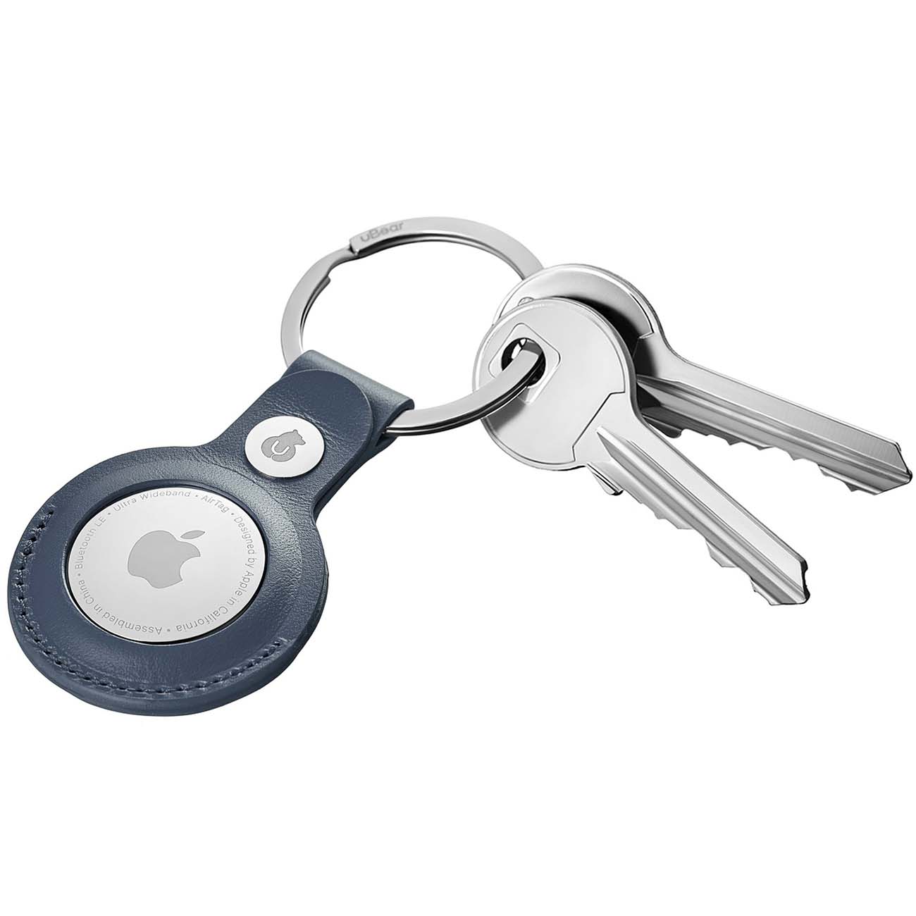 Чехол-брелок для AirTag uBear Capital Case Leather темно-синий