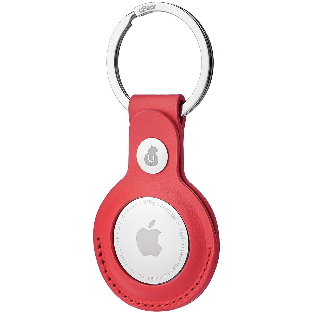 Чехол-брелок для AirTag uBear Capital Case Leather красный