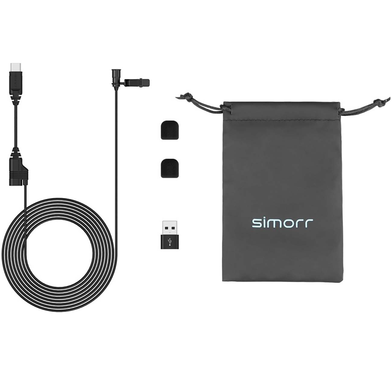 Микрофон петличный Simorr Wave L2 Type-C (3385)