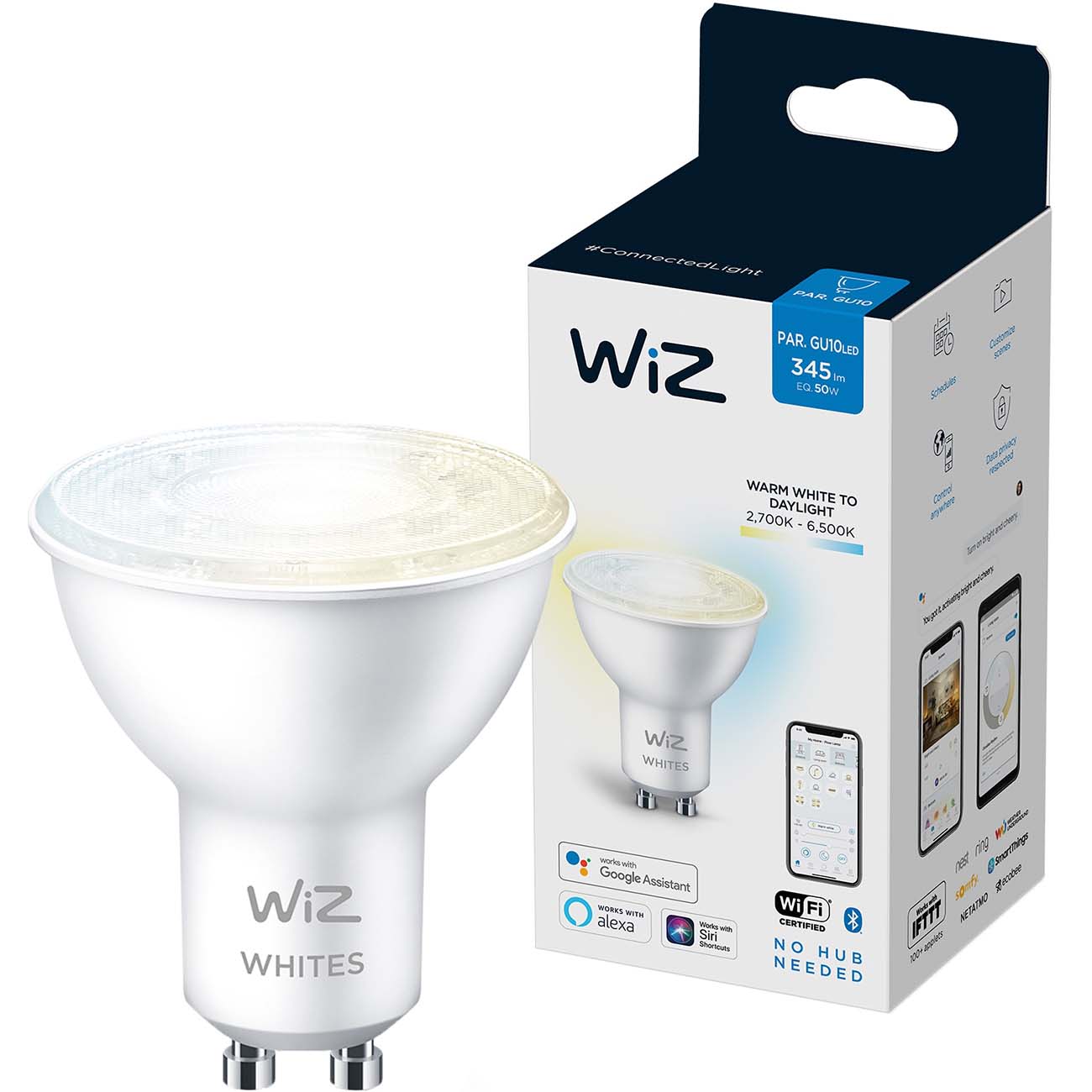 Умная лампочка WiZ Wi-Fi BLE 50W PAR16, GU10 (929002448302)