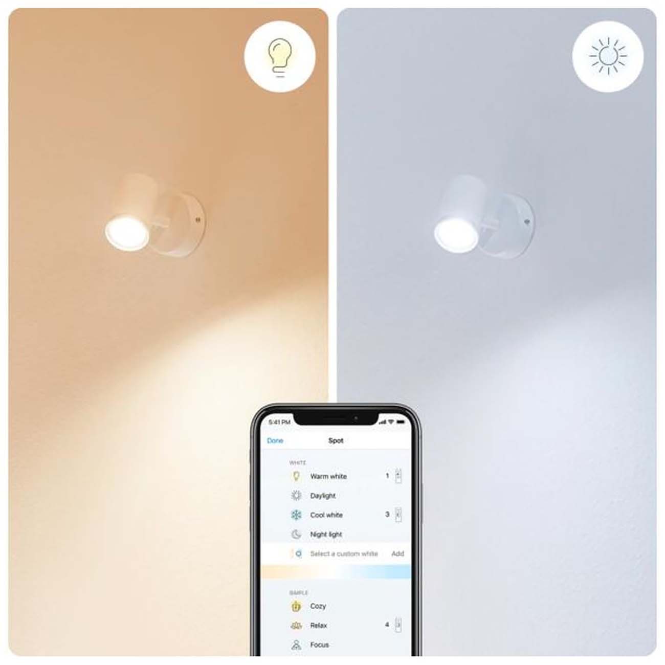 Умный светильник WiZ Spots 1x5W 22-65K RGB (929002658701)