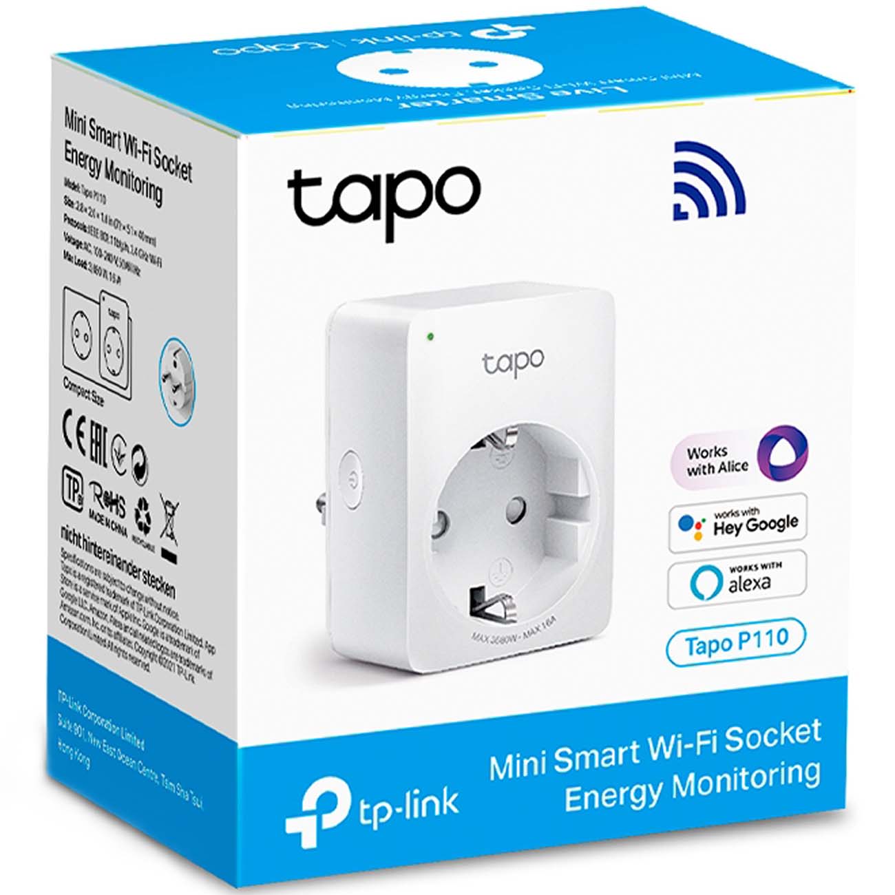 Умная розетка TP-Link Умная розетка TP-Link TAPO P110 EU VDEBT Wi-Fi бе