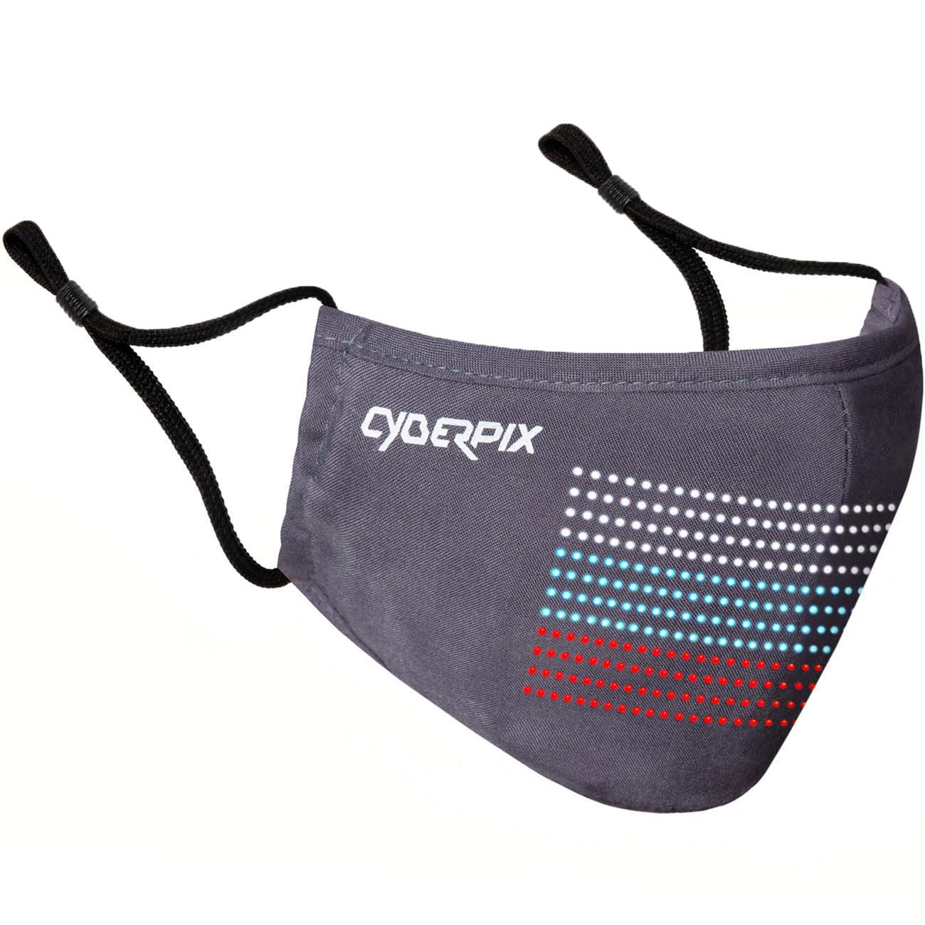 Умная маска защитная Cyberpix с LED экраном (643MSCR21-01GY)