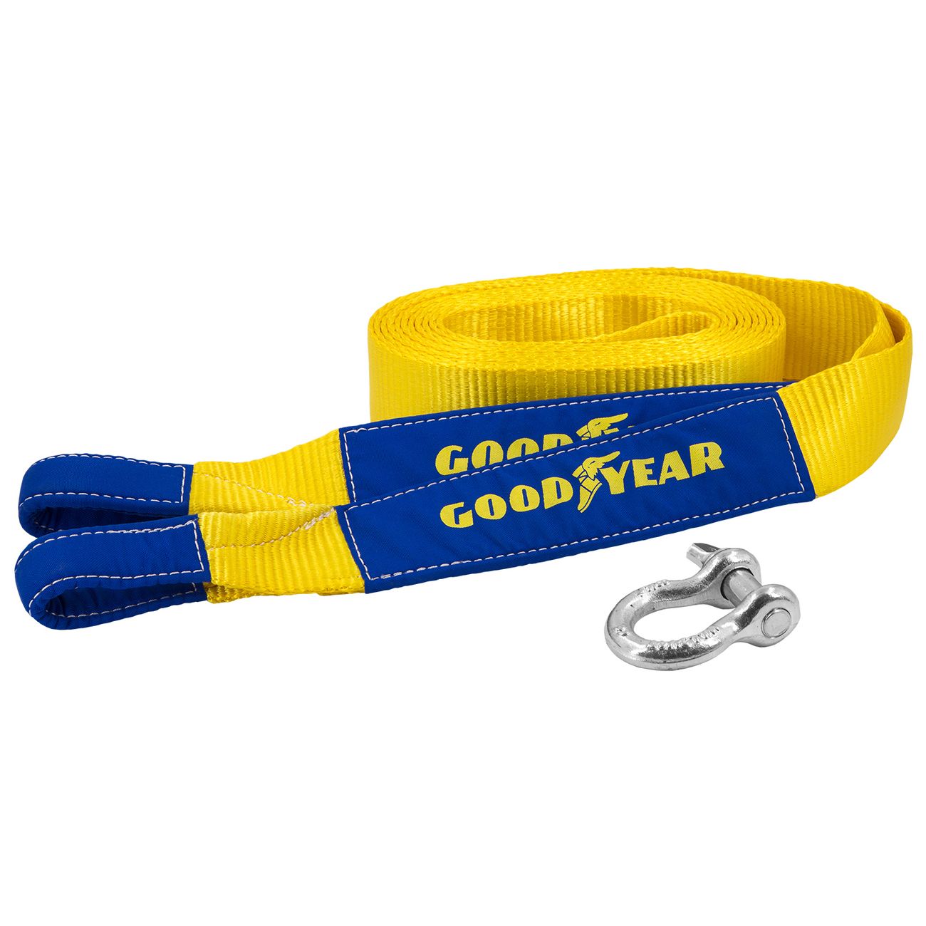 Трос буксировочный Goodyear Стропа динамическая (рывковая) с шаклом 10т, 8м