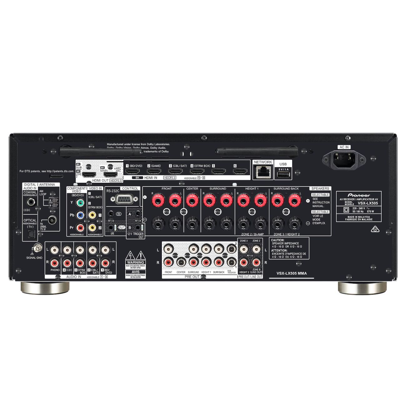Ресивер Pioneer VSX-LX505 M2 черный