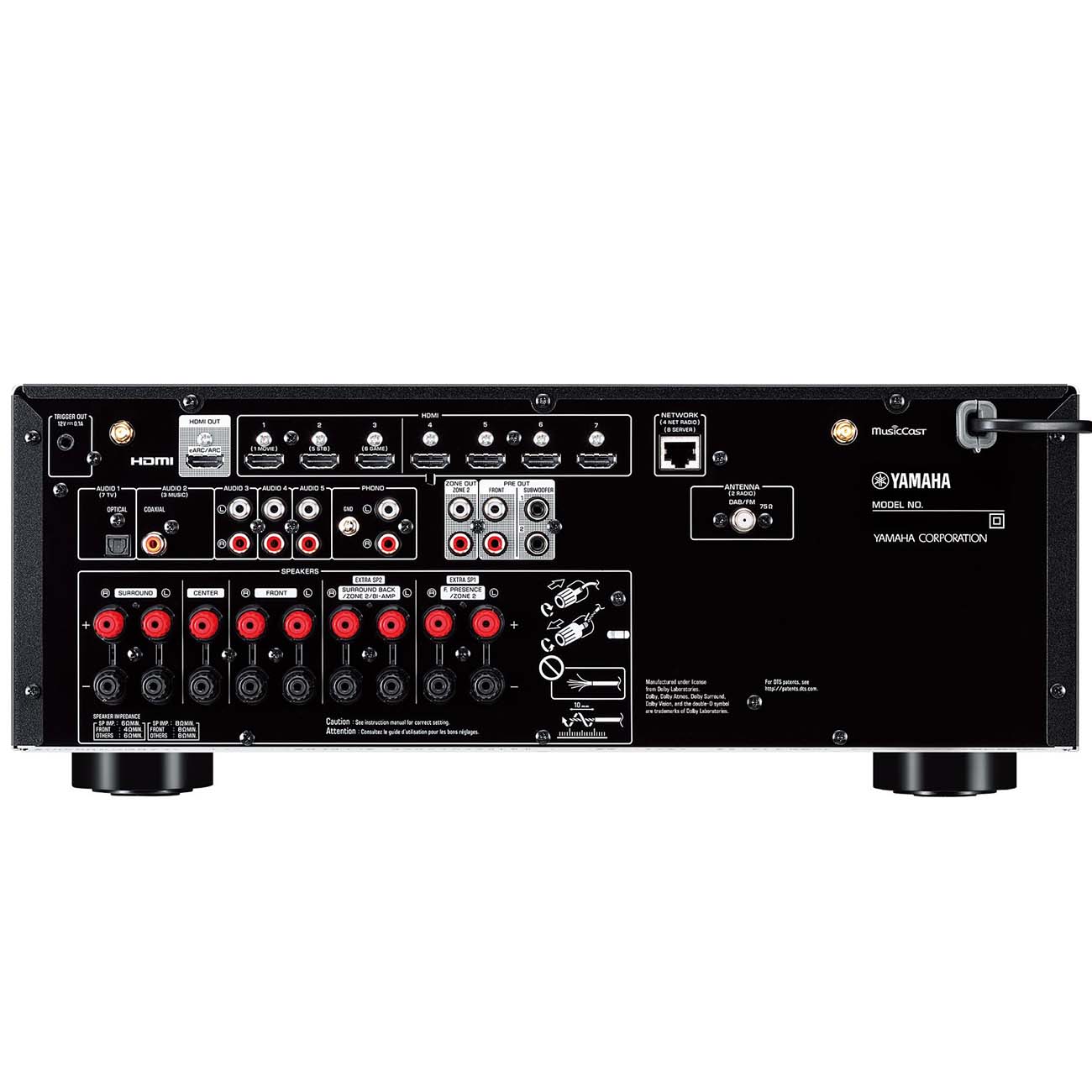 Ресивер Yamaha RX-V6A черный