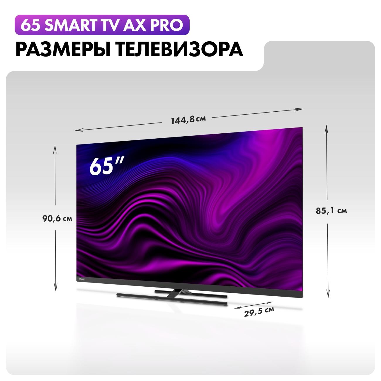 Восстановленный телевизор HAIER 65 Smart TV AX Pro, как новый