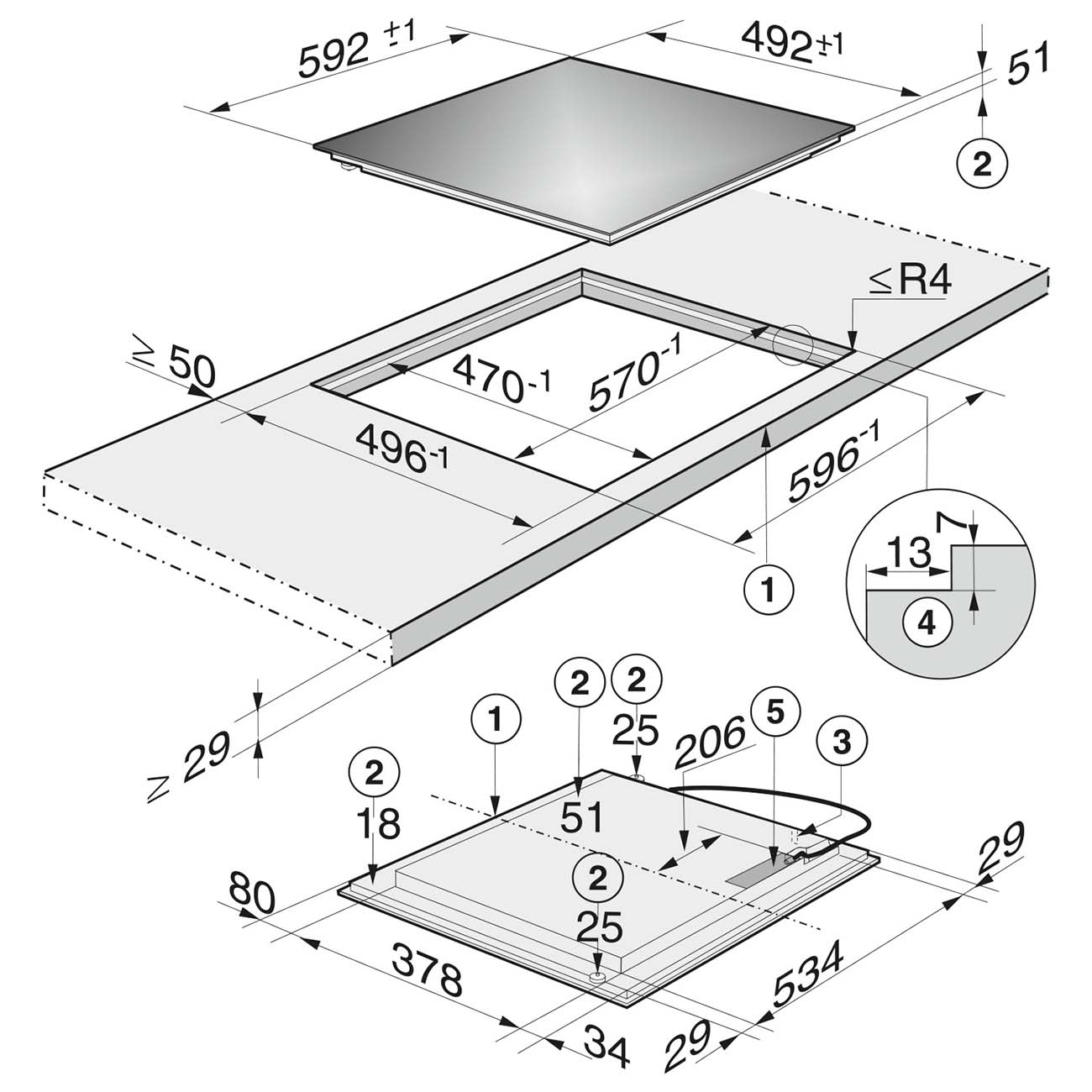 Встраиваемая индукционная панель независимая Miele KM6319 FL.BDG.