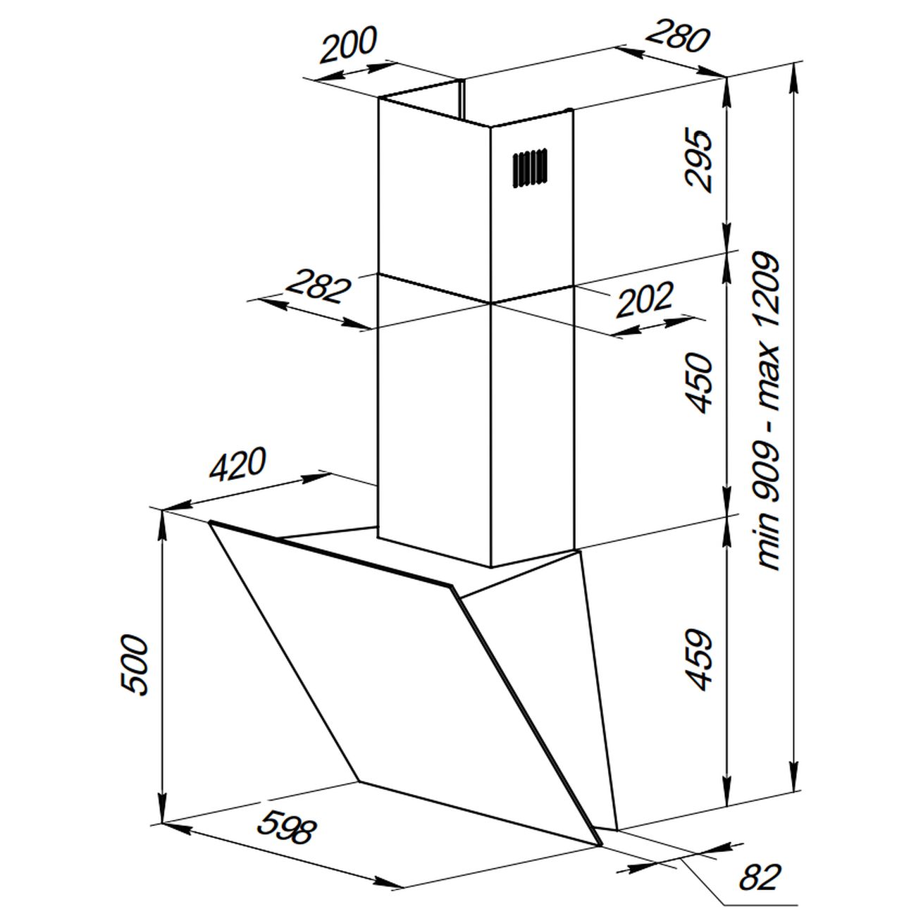 Вытяжка Kuppersberg F 660 W белая