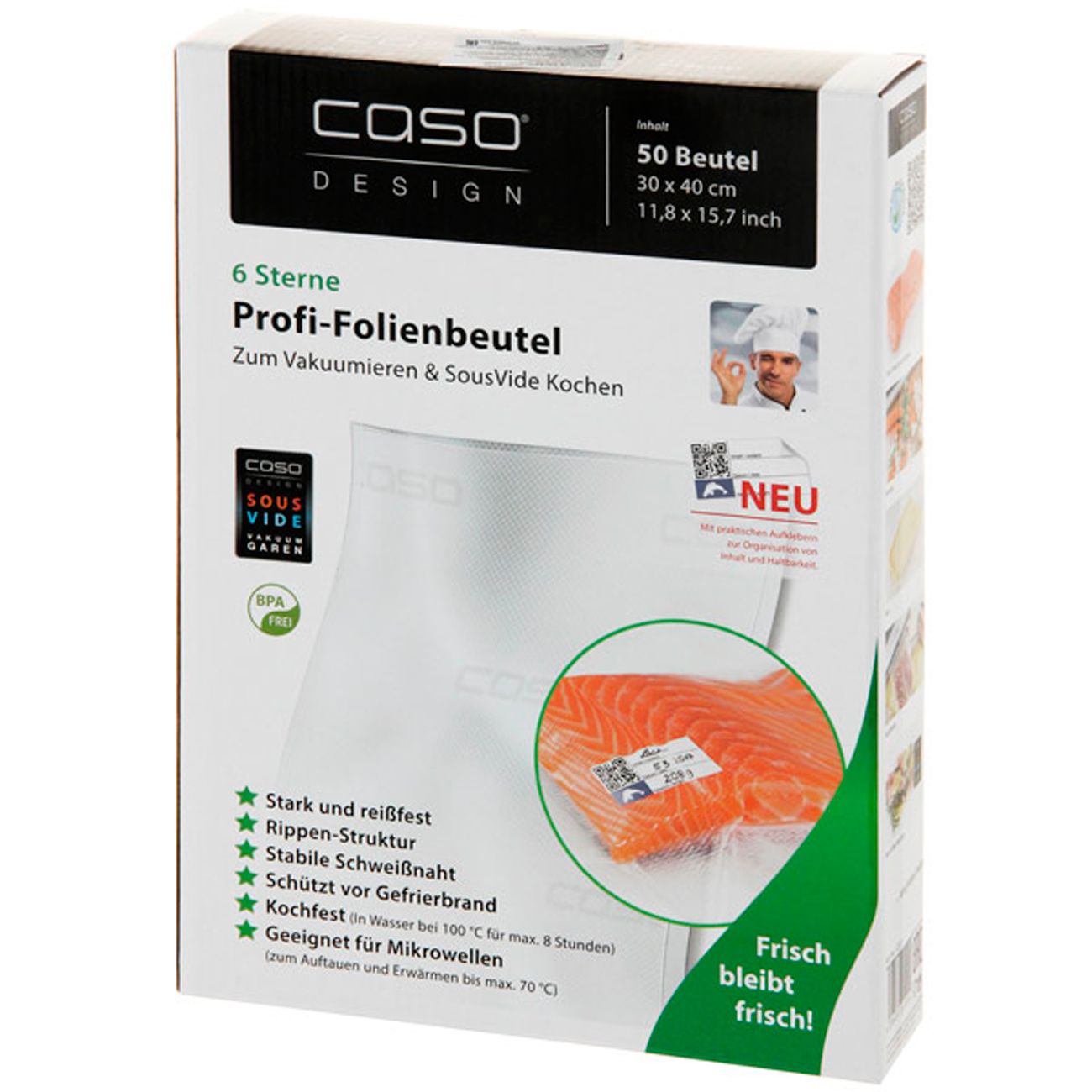 Пакет для вакуумного упаковщика Caso 30x40 см, 50 шт. (1220) фото