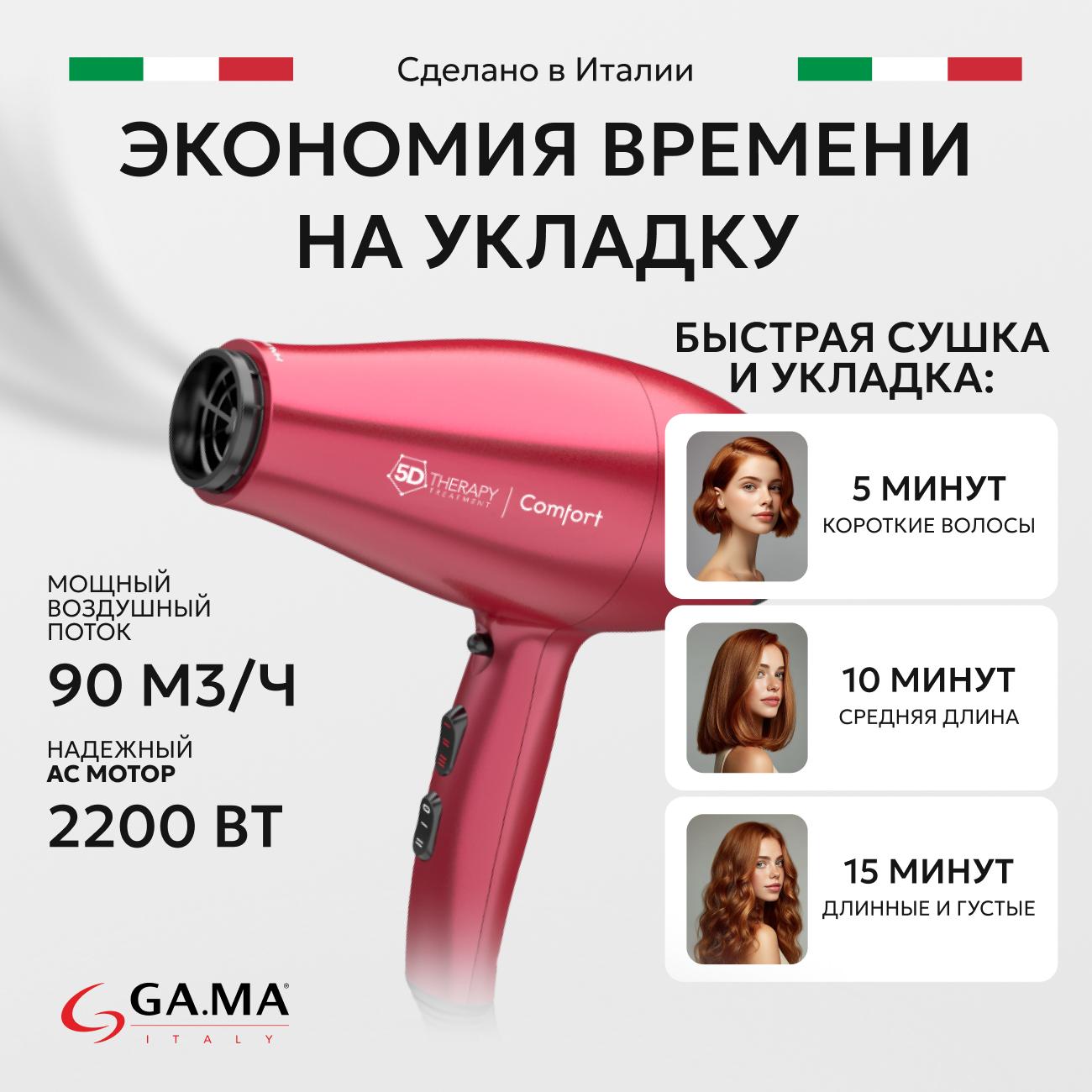 Фен GA.MA COMFORT AC TOURMALINE 5D