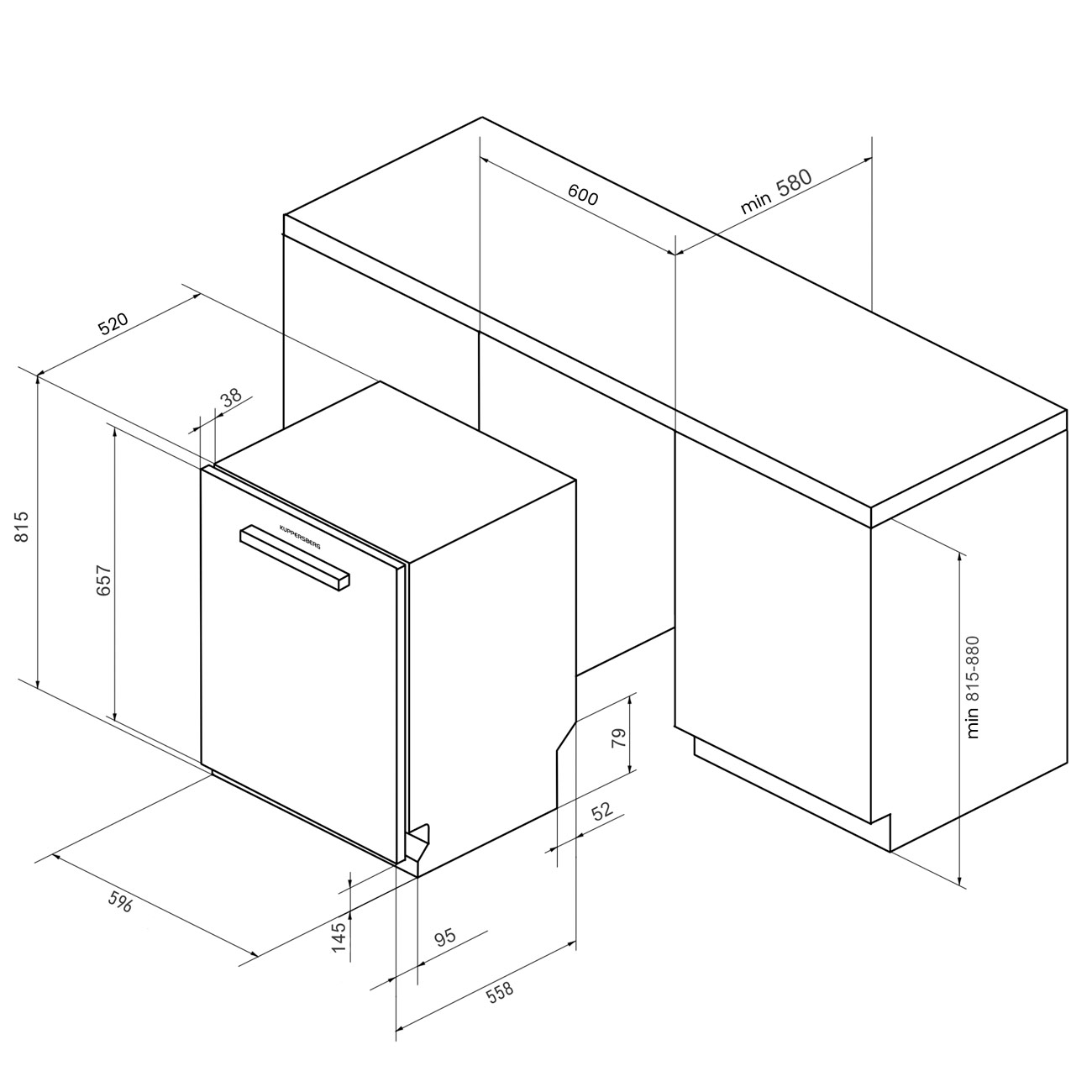 Встраиваемая посудомоечная машина Kuppersberg GS 6020