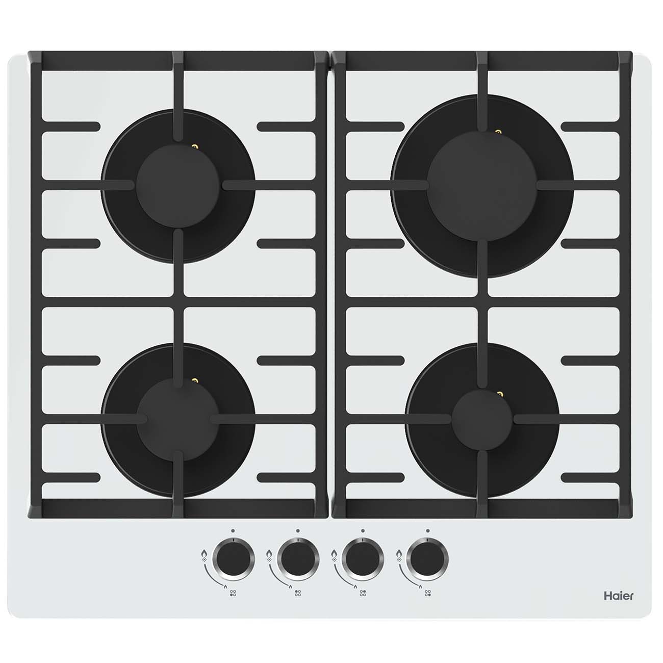Встраиваемая газовая панель независимая Haier HHX-G64CNW белая фото