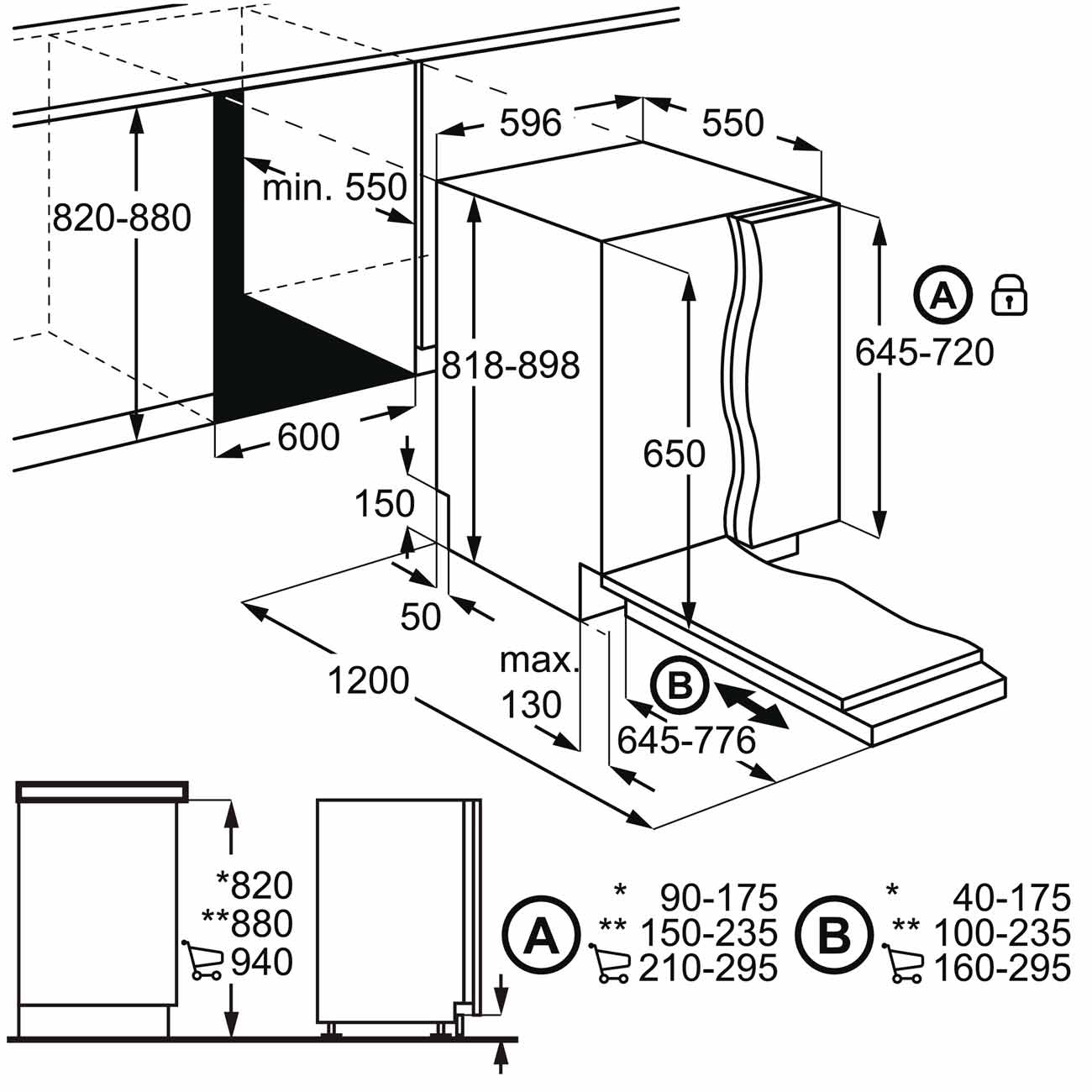 Встраиваемая посудомоечная машина AEG FSR53617Z