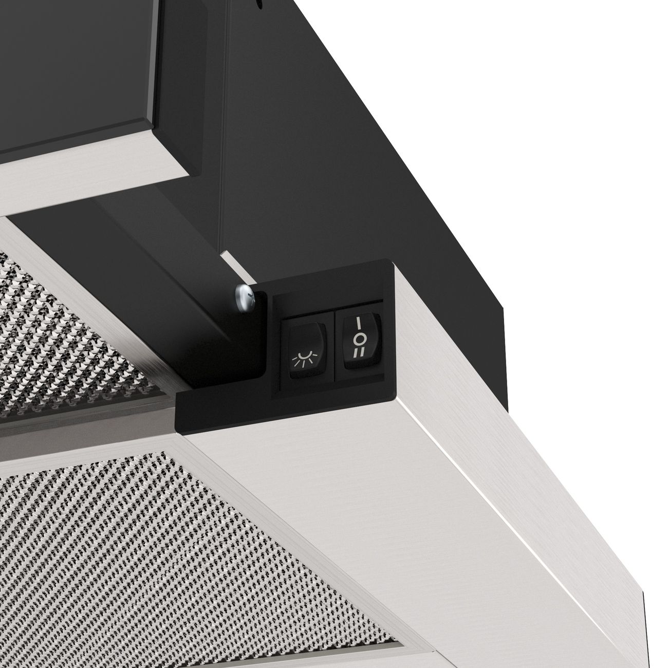 Вытяжка встраиваемая в шкаф Elikor Интегра GLASS 50 Inox/Dark Glass