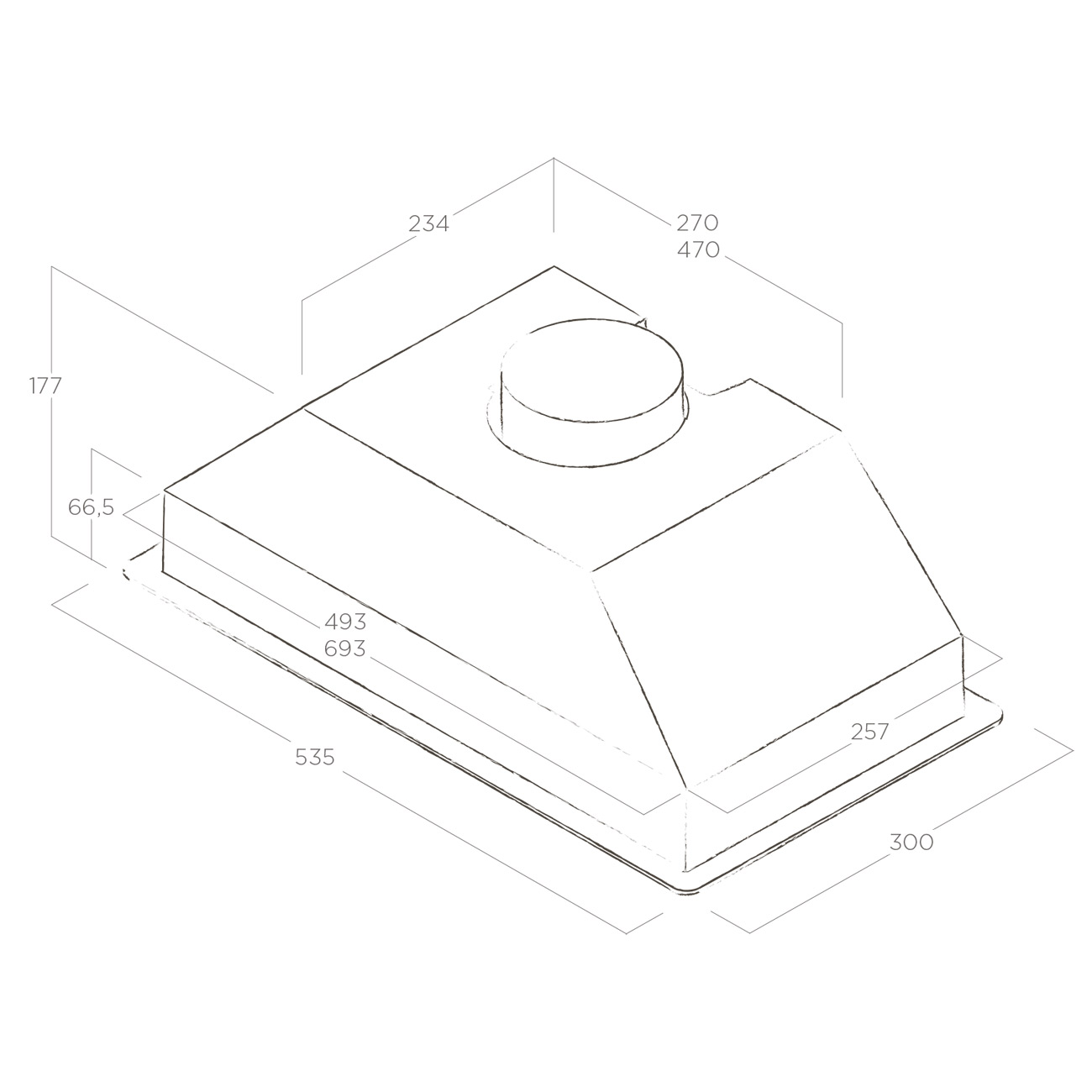 Вытяжка полностью встраиваемая Turboair LEI GR/A/52