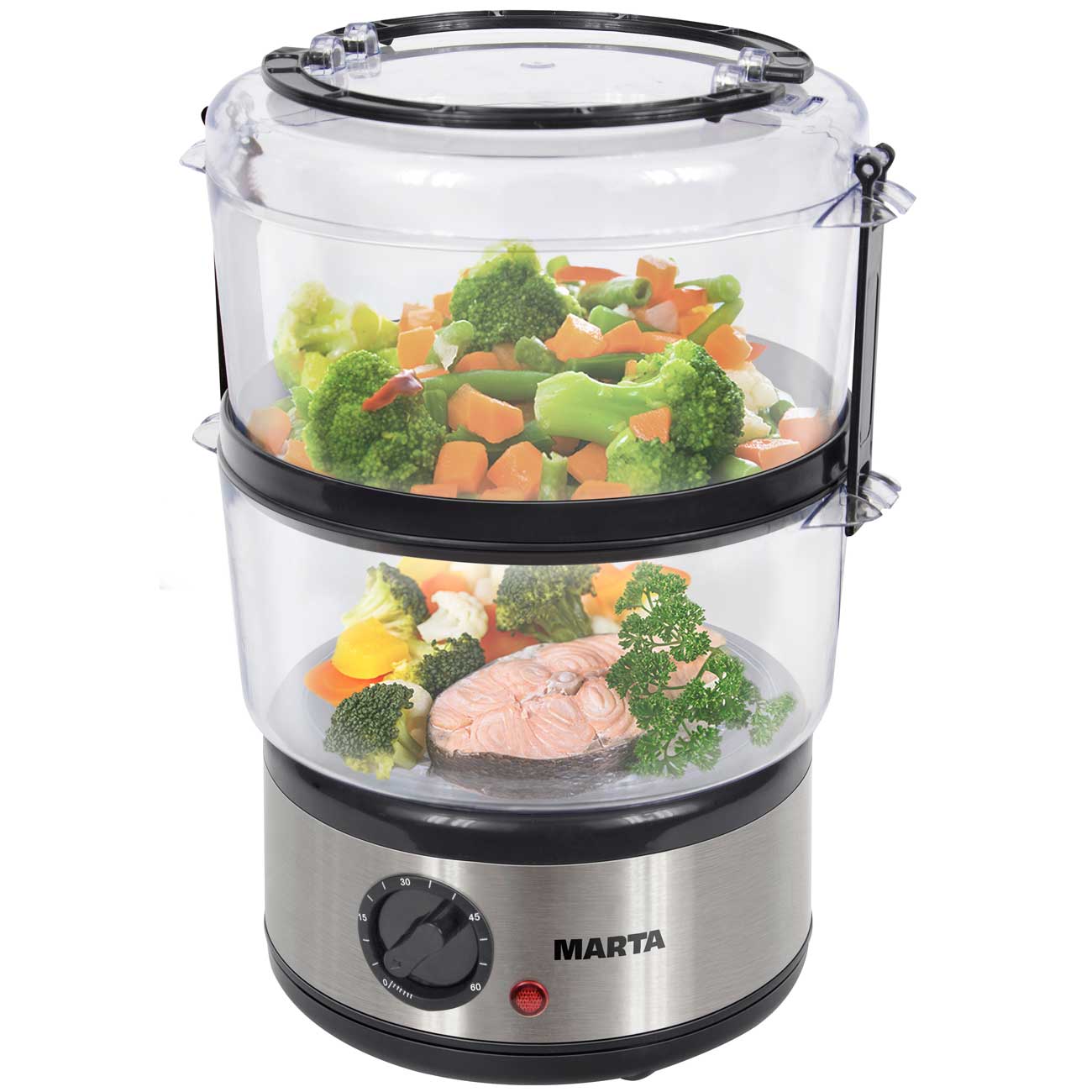 Пароварка Marta MT-1909 черный жемчуг