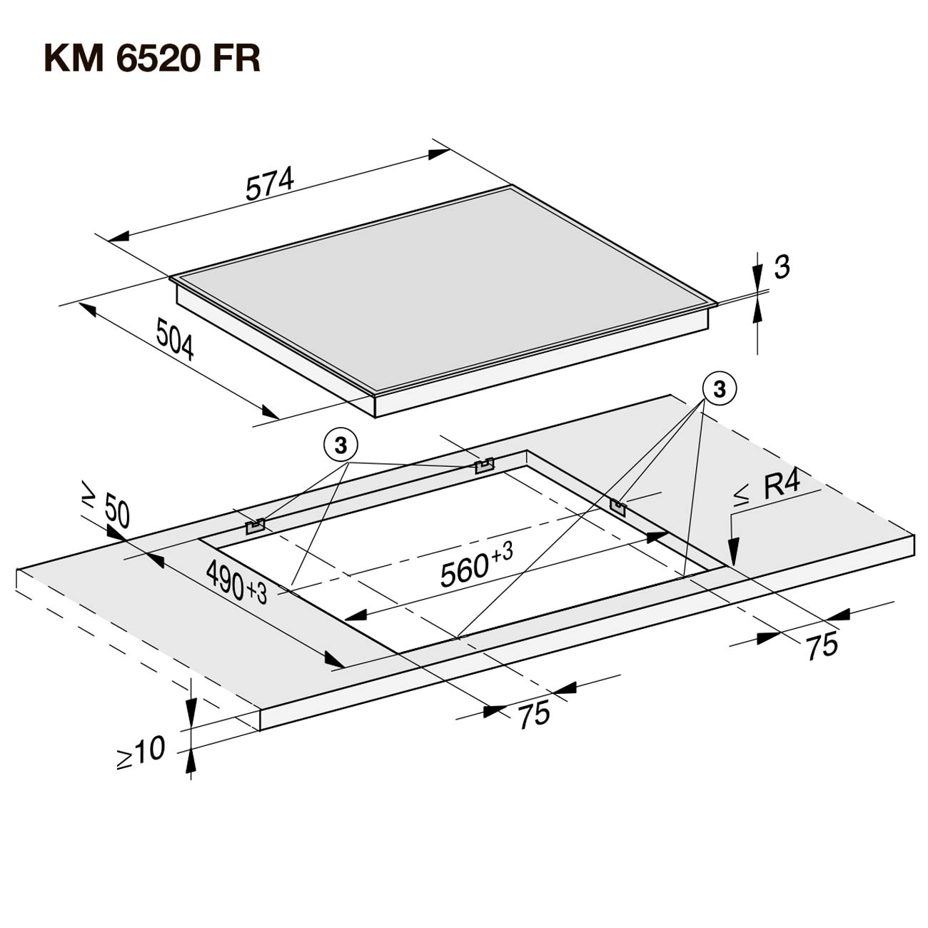 Встраиваемая электрическая панель Премиум Miele KM6520 FR