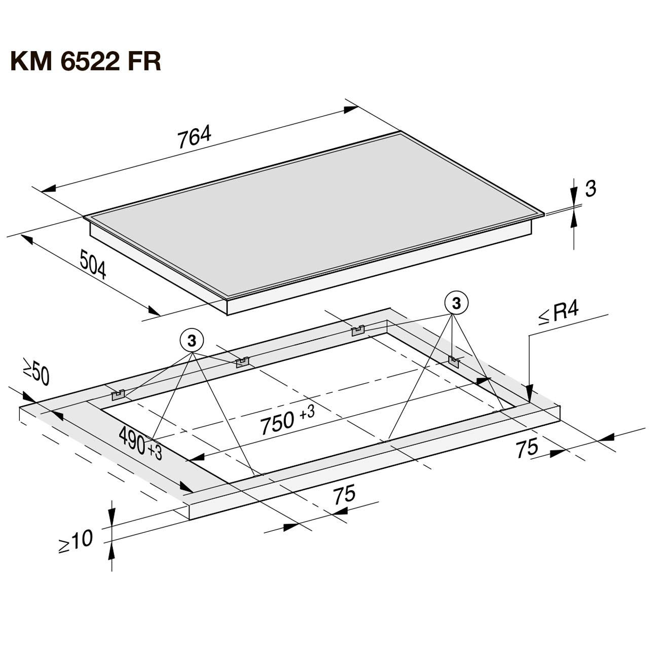 Встраиваемая электрическая панель Премиум Miele KM6522 FR