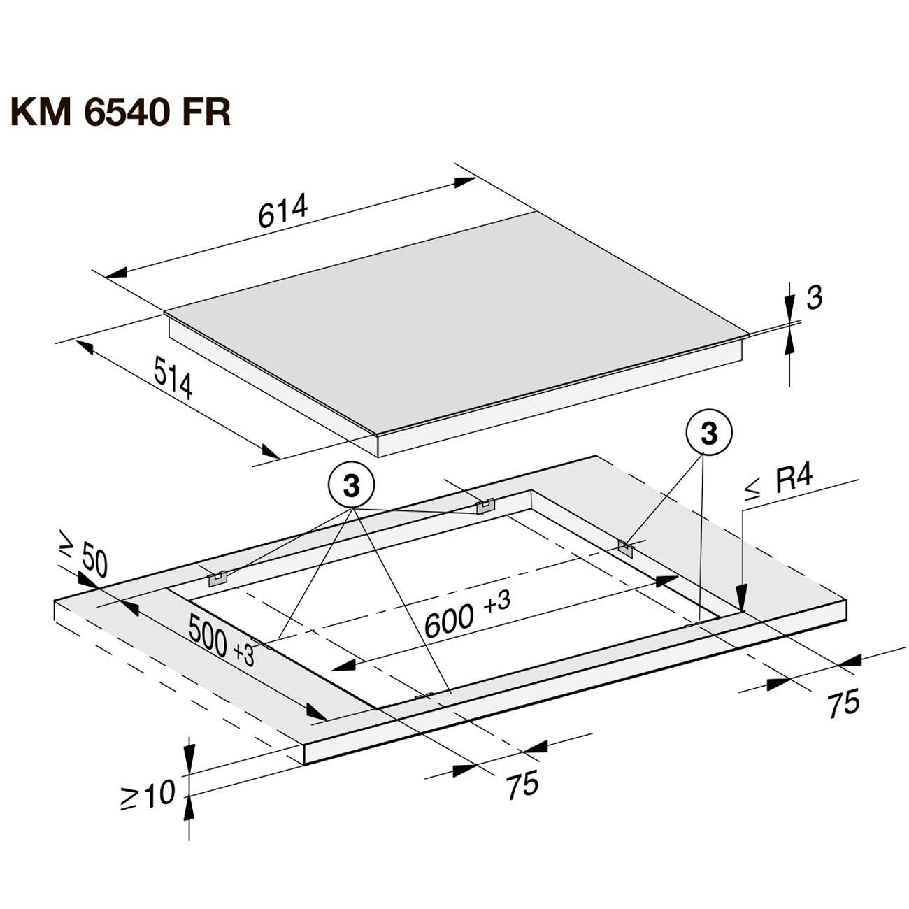 Встраиваемая электрическая панель Премиум Miele KM6540 FR