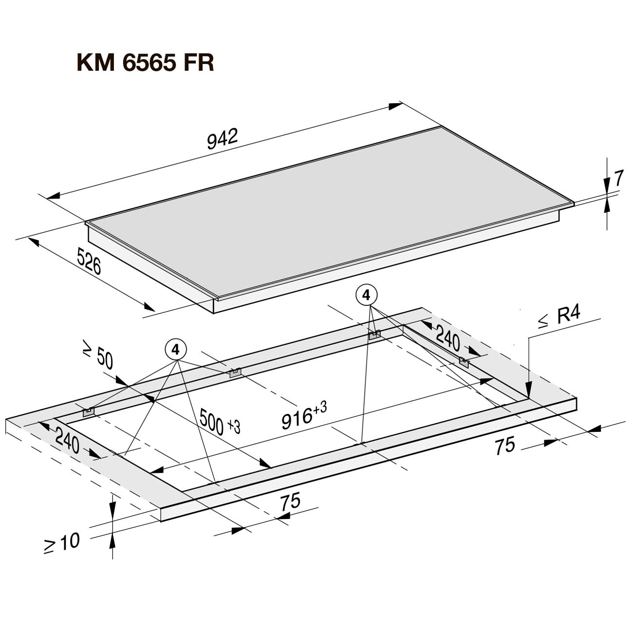Встраиваемая электрическая панель Премиум Miele KM6565 FR