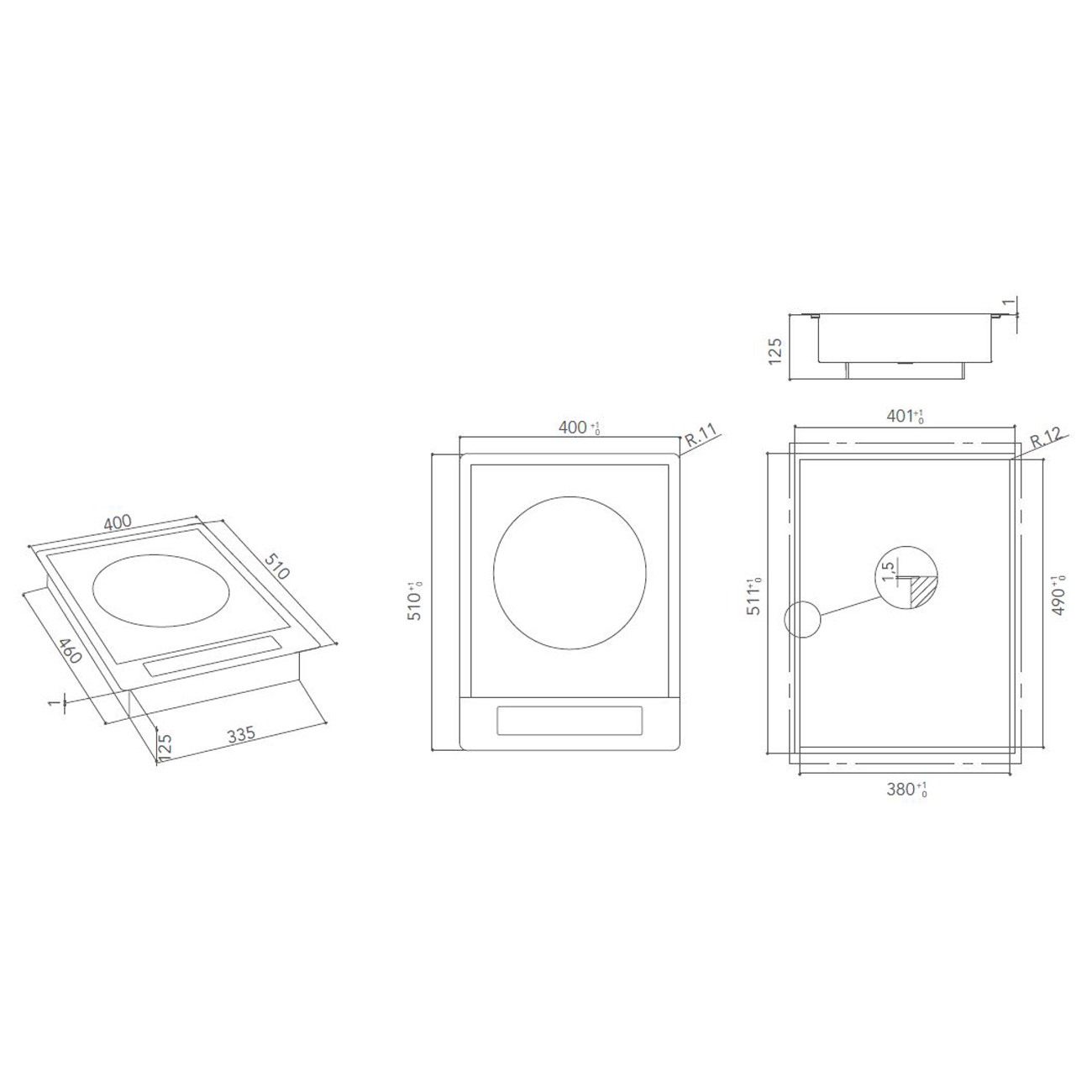 Встраиваемая индукционная панель независимая KitchenAid KHWD1 38510