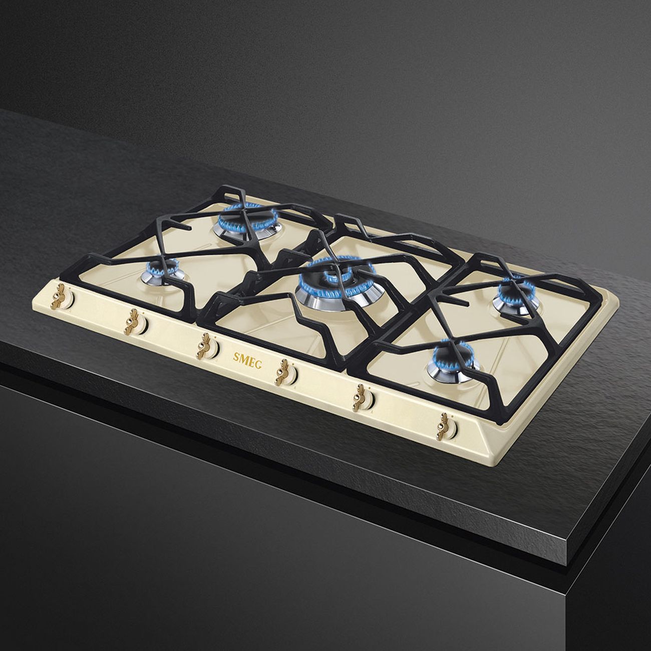 Встраиваемая газовая панель независимая Премиум Smeg SRV896POGH