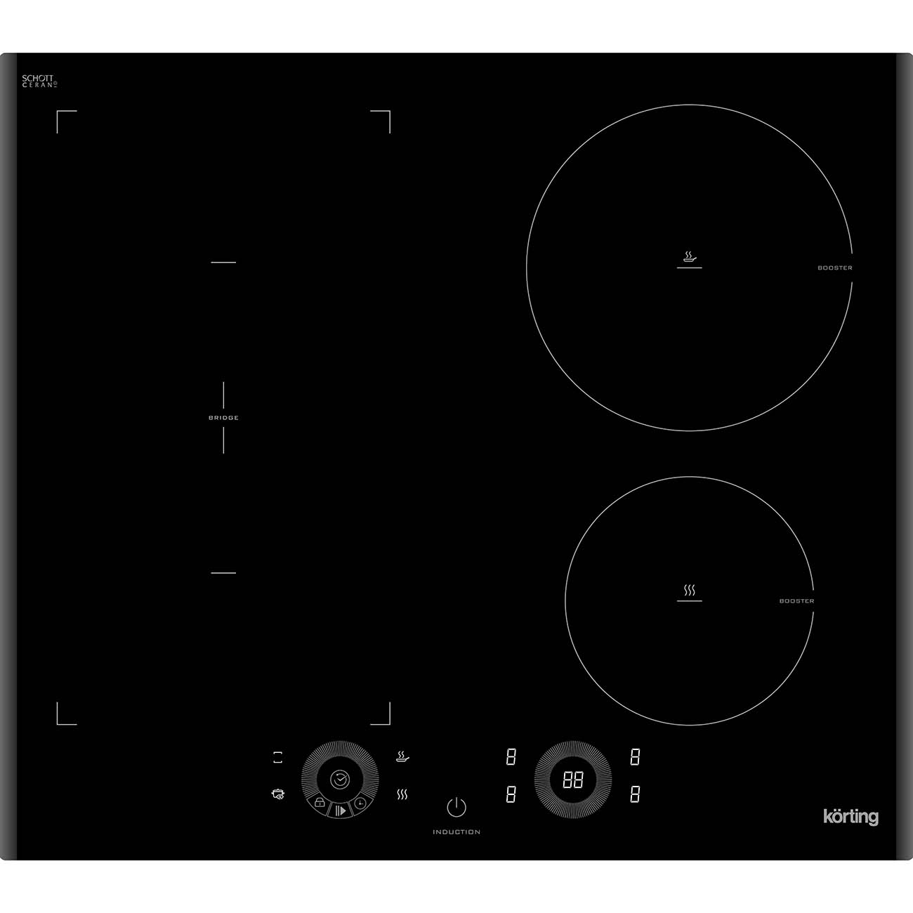 Встраиваемая индукционная панель независимая Korting HIB 64750 B Smart