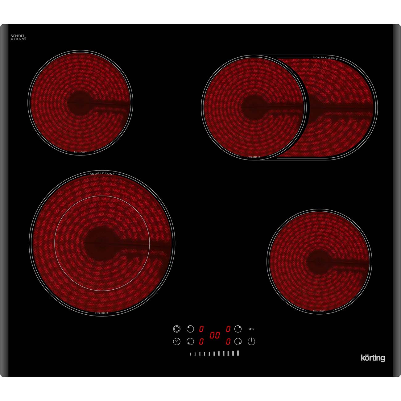 Встраиваемая электрическая панель Korting HK 62550 B