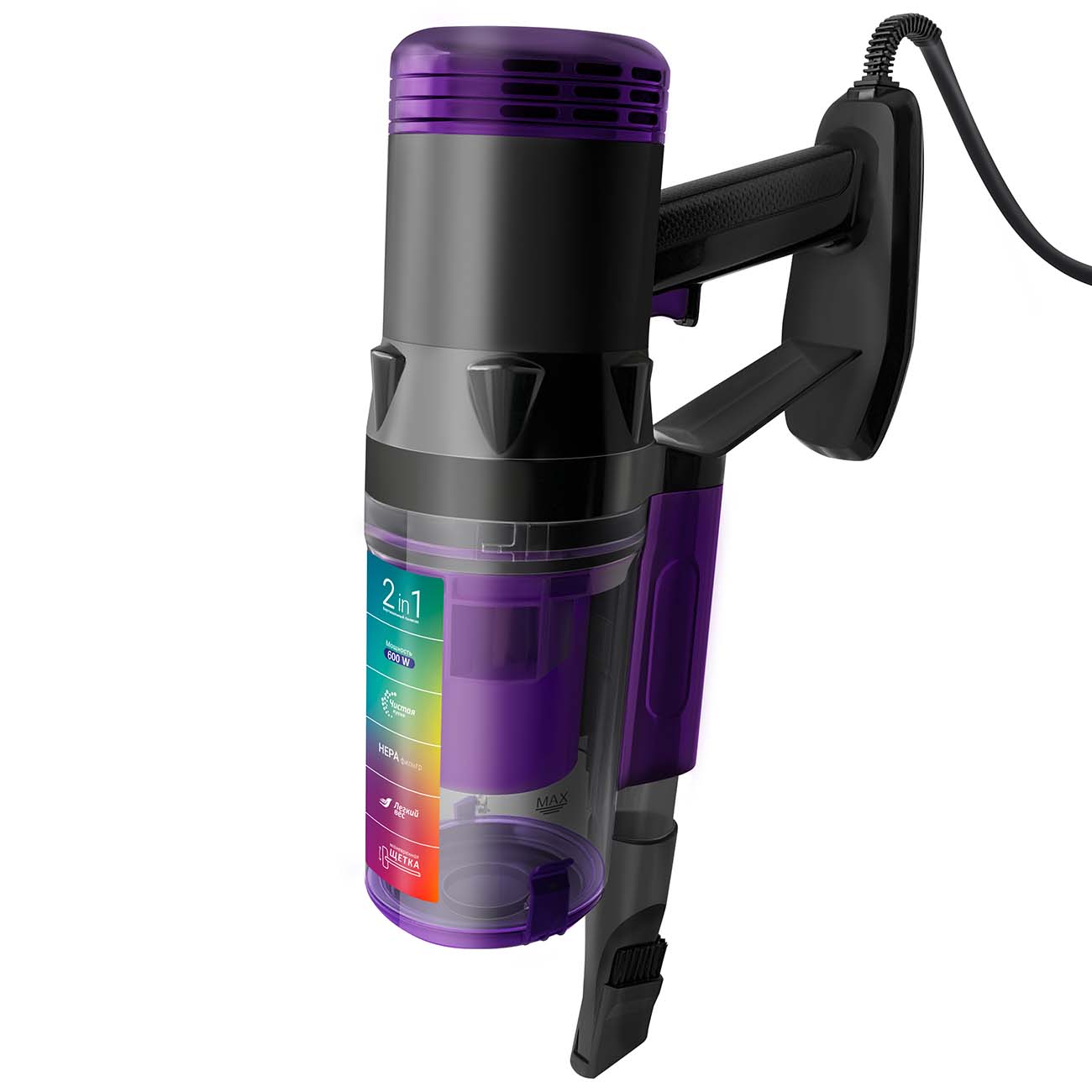 Пылесос ручной (handstick) Vixter VCW-3800 фиолетовый