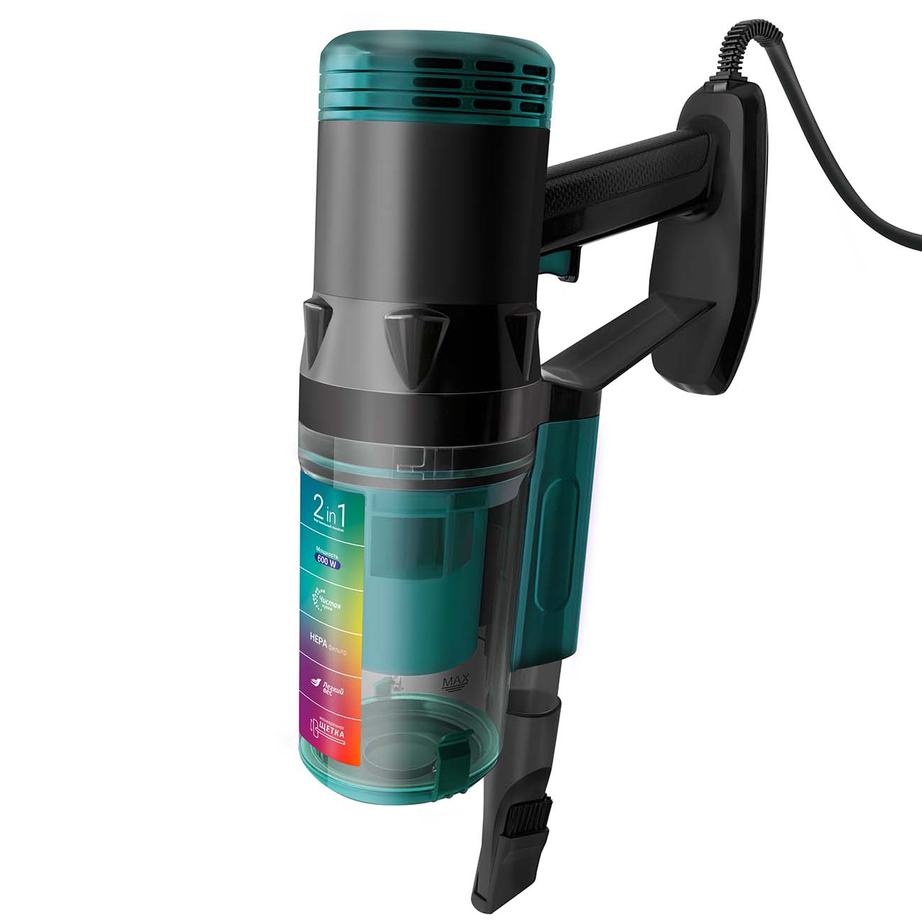 Пылесос ручной (handstick) Vixter VCW-3800 синевато-зеленый утиный