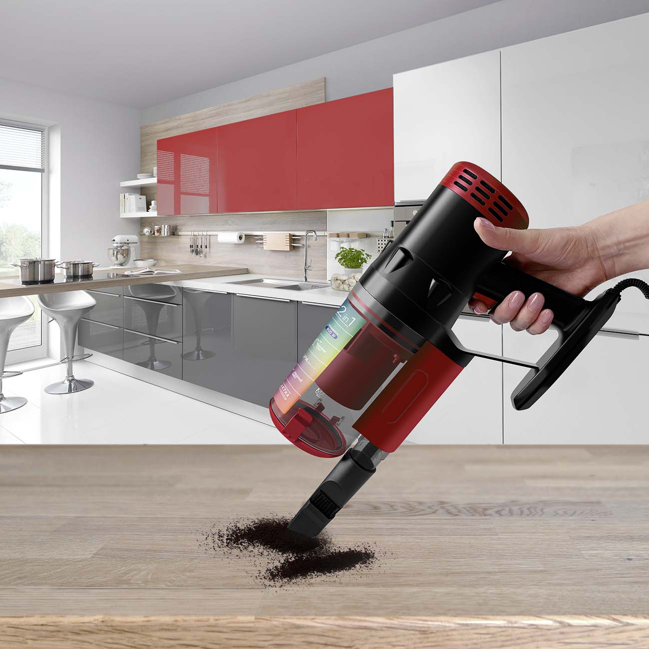 Пылесос ручной (handstick) Vixter VCW-3800 красный