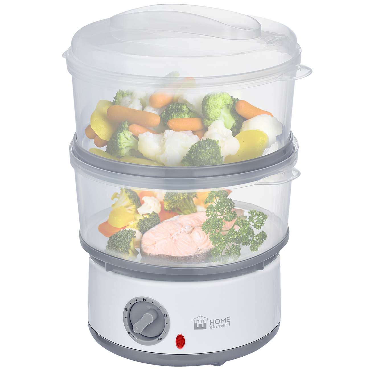 Пароварка Home Element HE-FS1500 Grey жемчужный