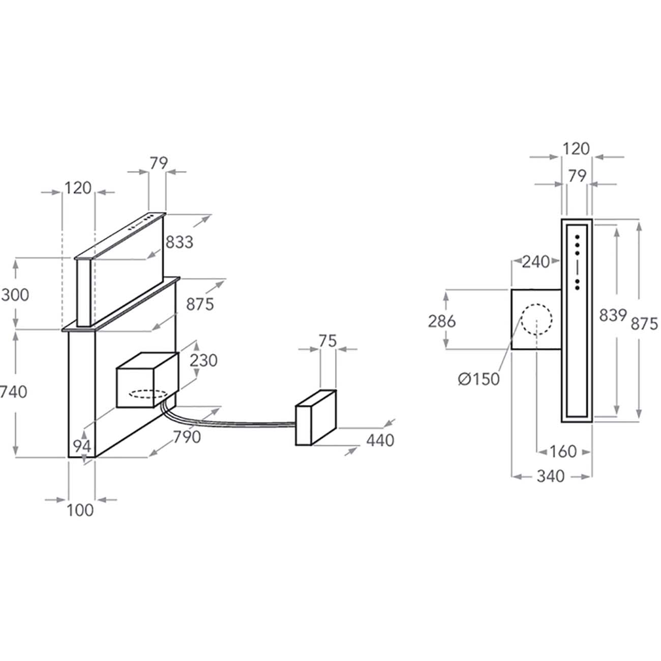 Встраиваемая вытяжка в столешницу KitchenAid KEBDS 90020