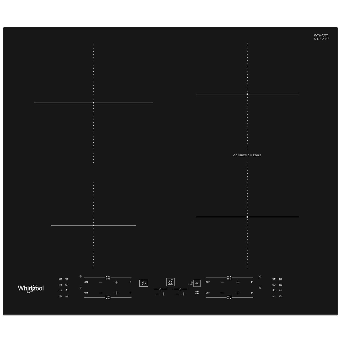 Встраиваемая индукционная панель независимая Whirlpool WB B3960 BF фото