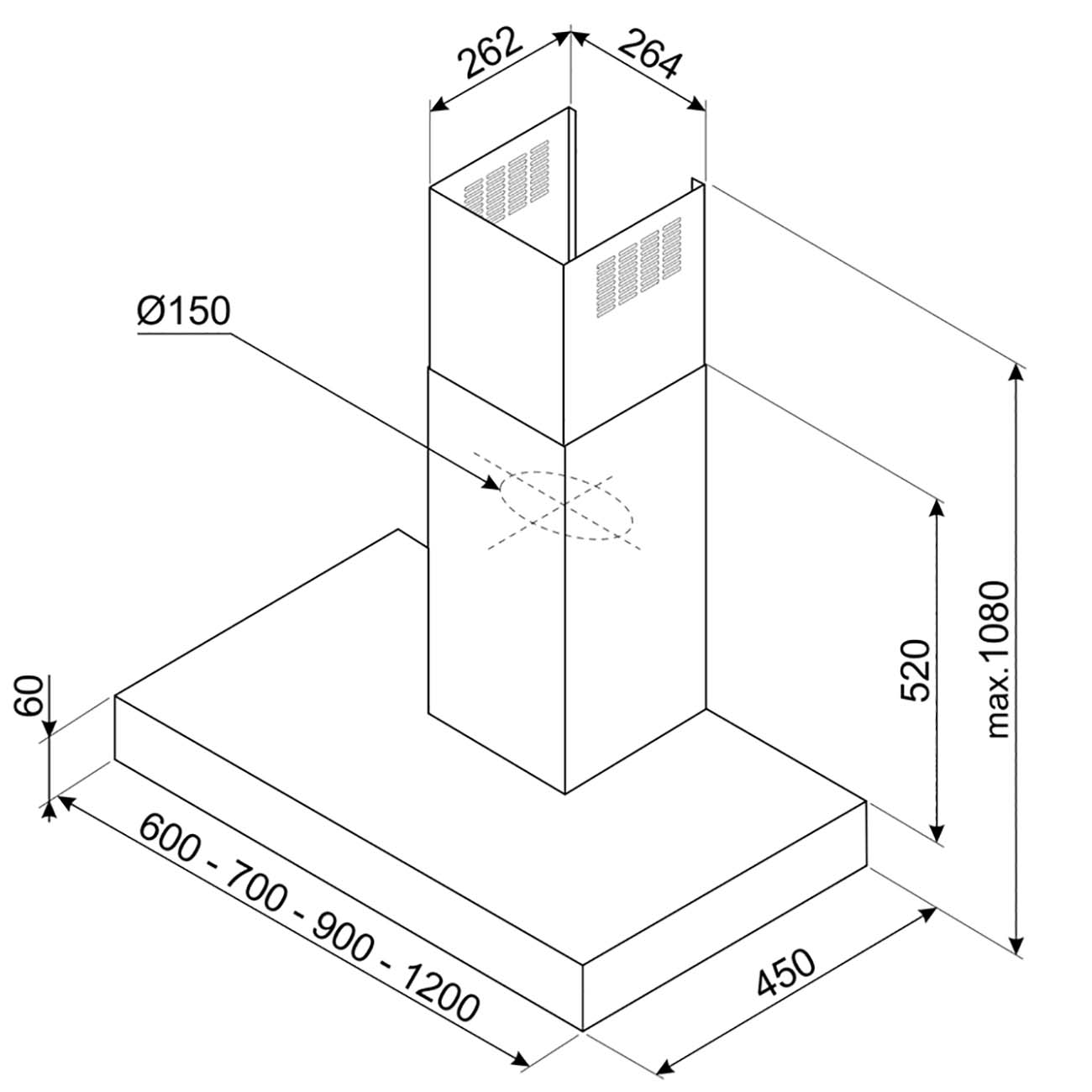Вытяжка Smeg KBT600XE