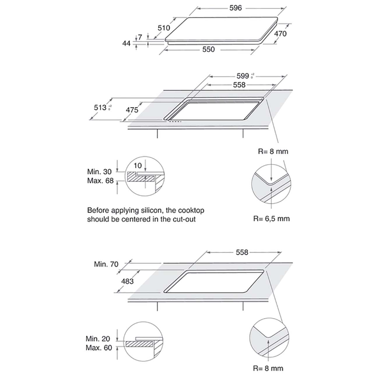 Встраиваемая газовая панель независимая Hotpoint-Ariston HAGS 62F/WH