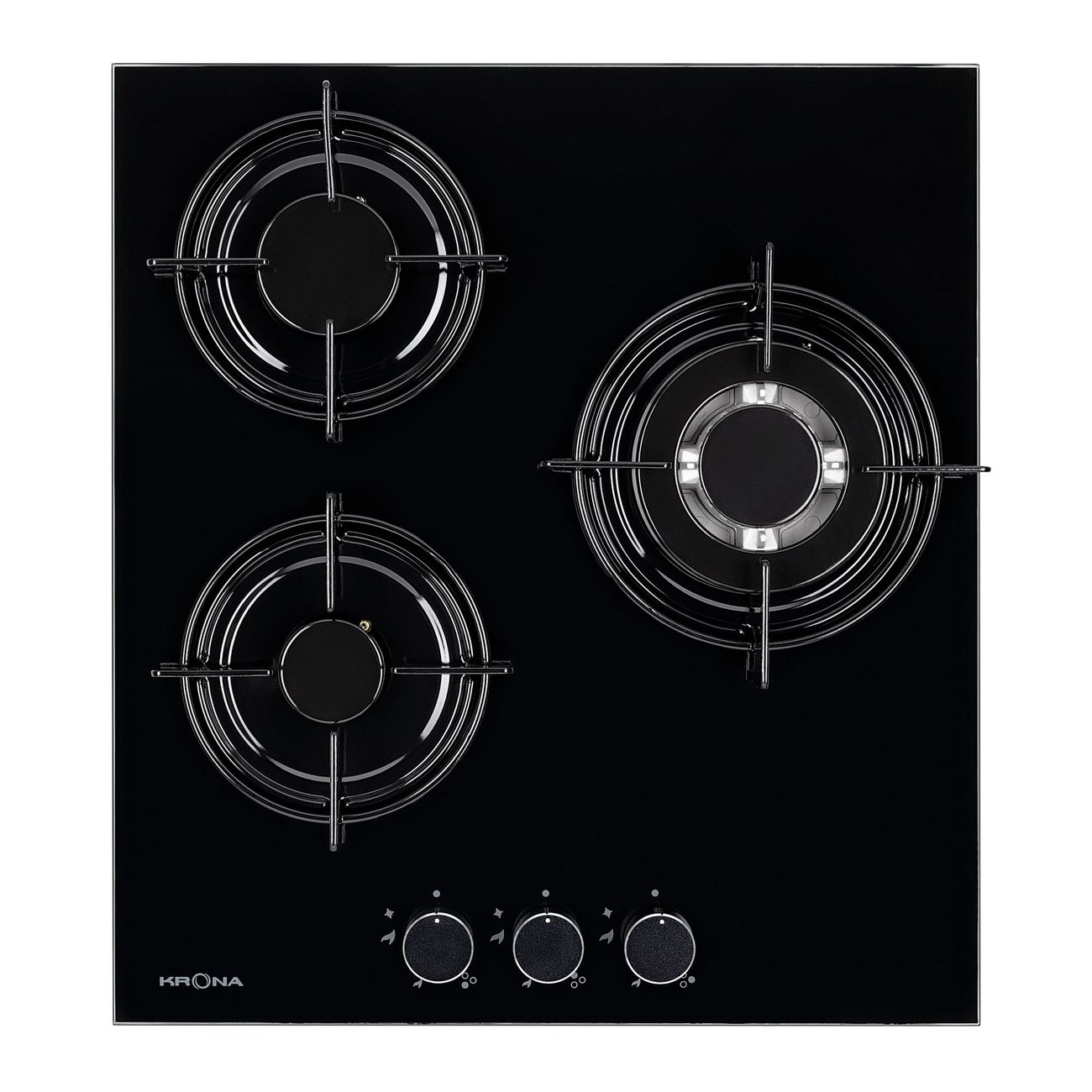 Встраиваемая газовая панель независимая Krona FELICE 45 BL фото