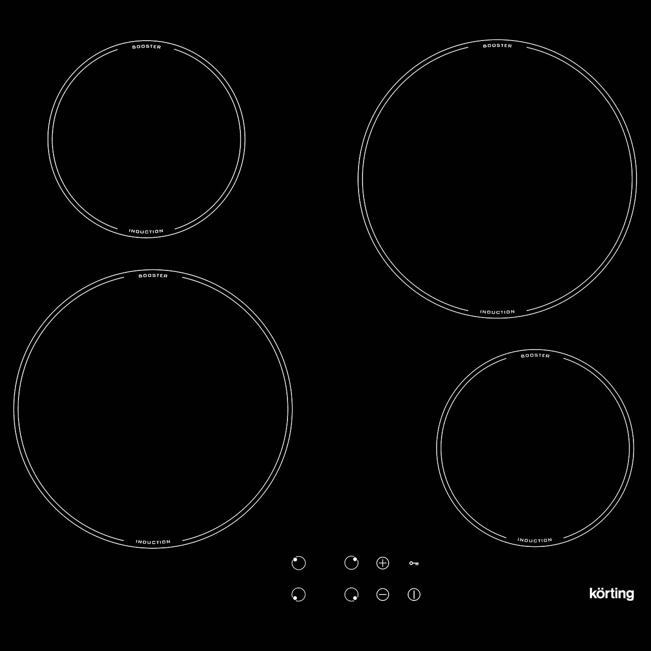 Встраиваемая индукционная панель независимая Korting HI 64042 B