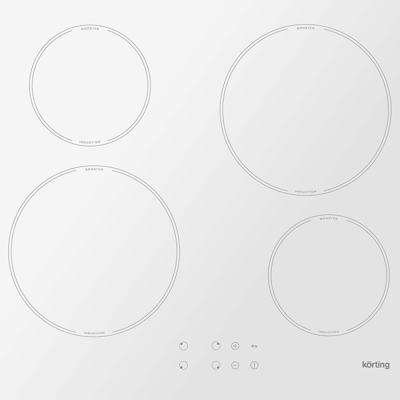 Встраиваемая индукционная панель независимая Korting HI 64042 BW