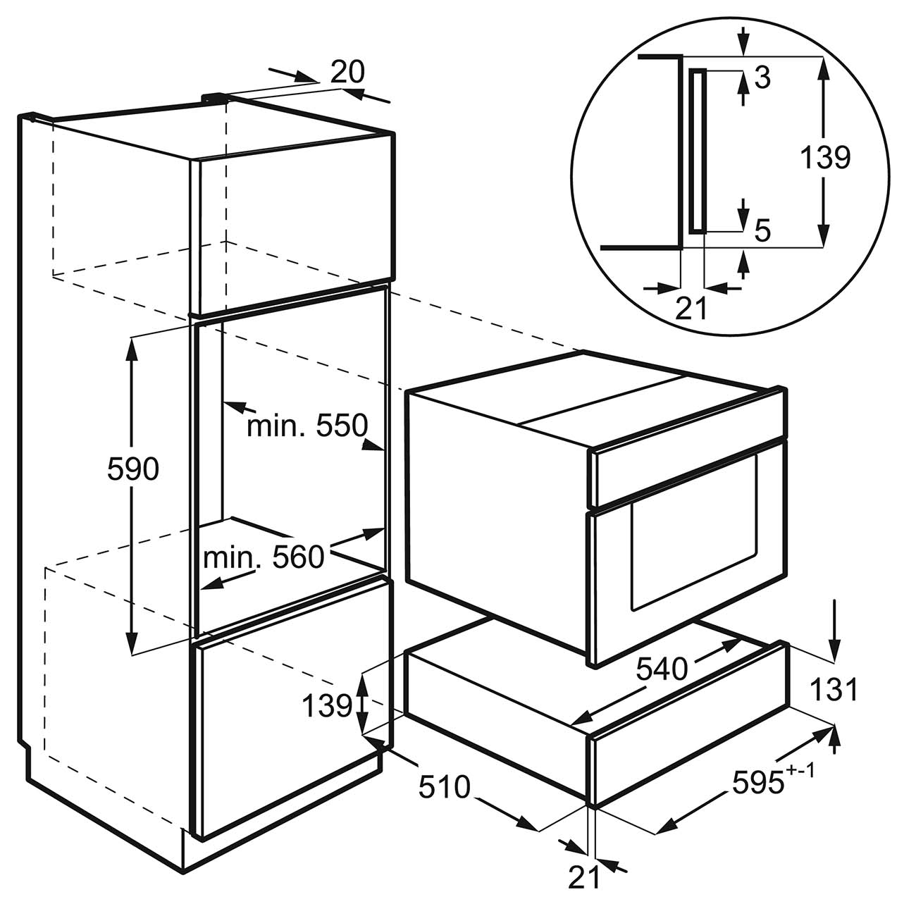 Встраиваемый ящик для упаковки в вакуум AEG KDK911423T