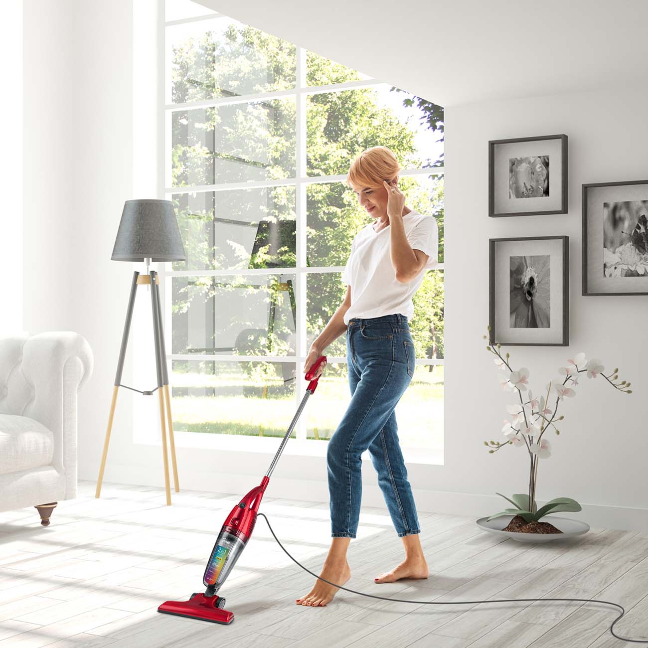 Пылесос ручной (handstick) Vixter VCW-2800 красный