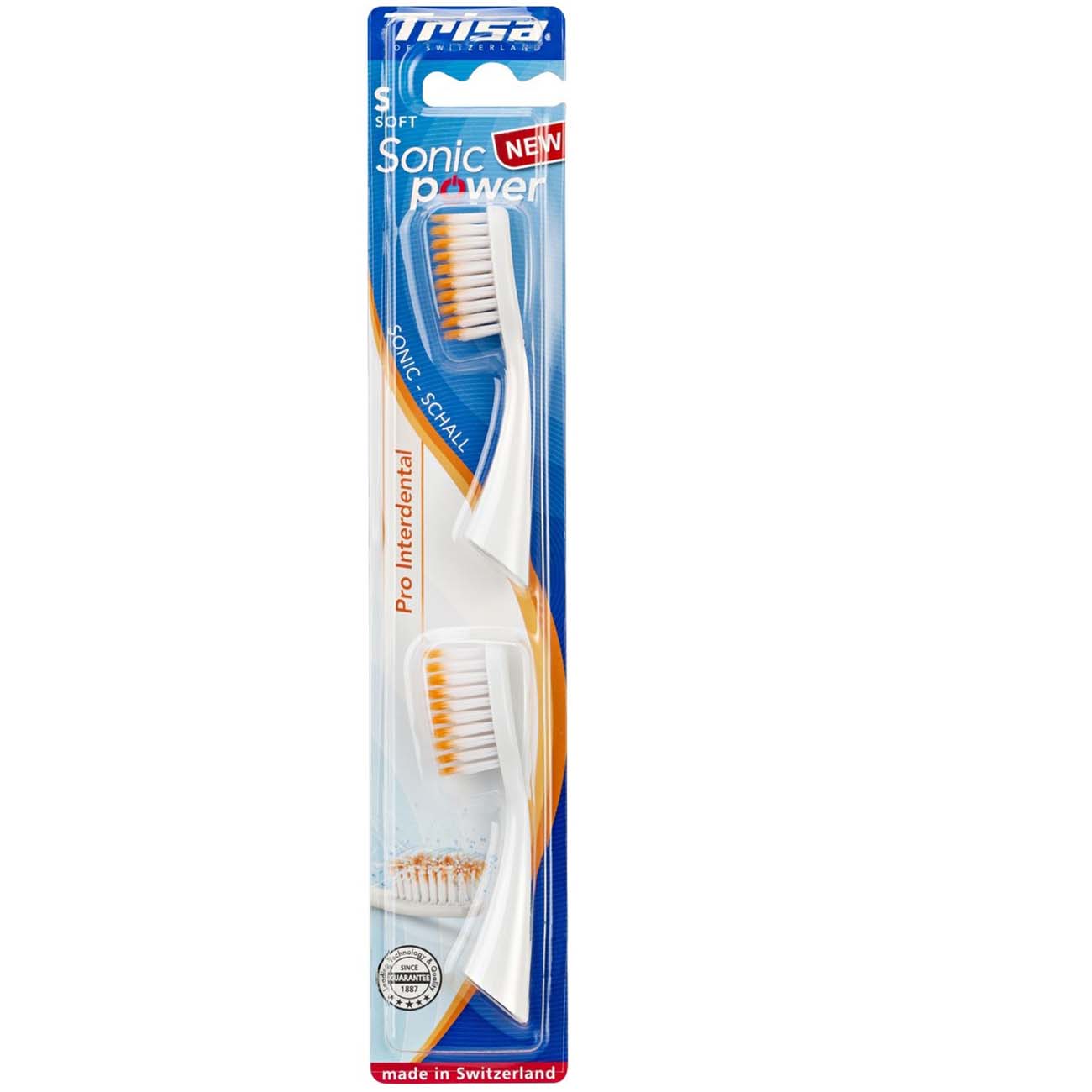 Насадка для электрической щетки Trisa Sonicpower, 2 шт. 661872-White