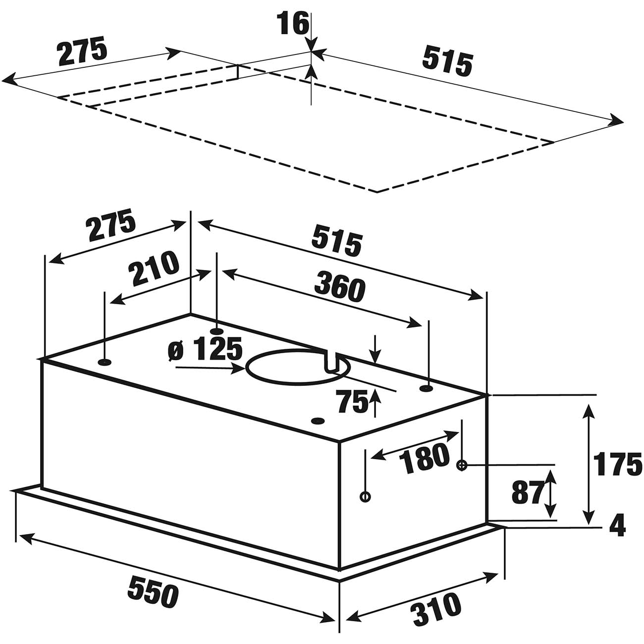 Вытяжка полностью встраиваемая Премиум Kuppersbusch DEL 5100.0 S
