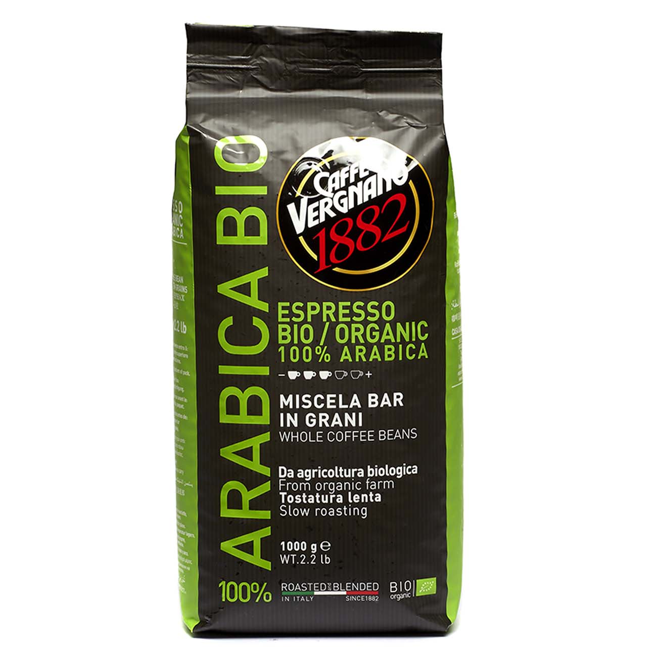 Кофе в зернах Vergnano Bio Organic Arabica,1000г