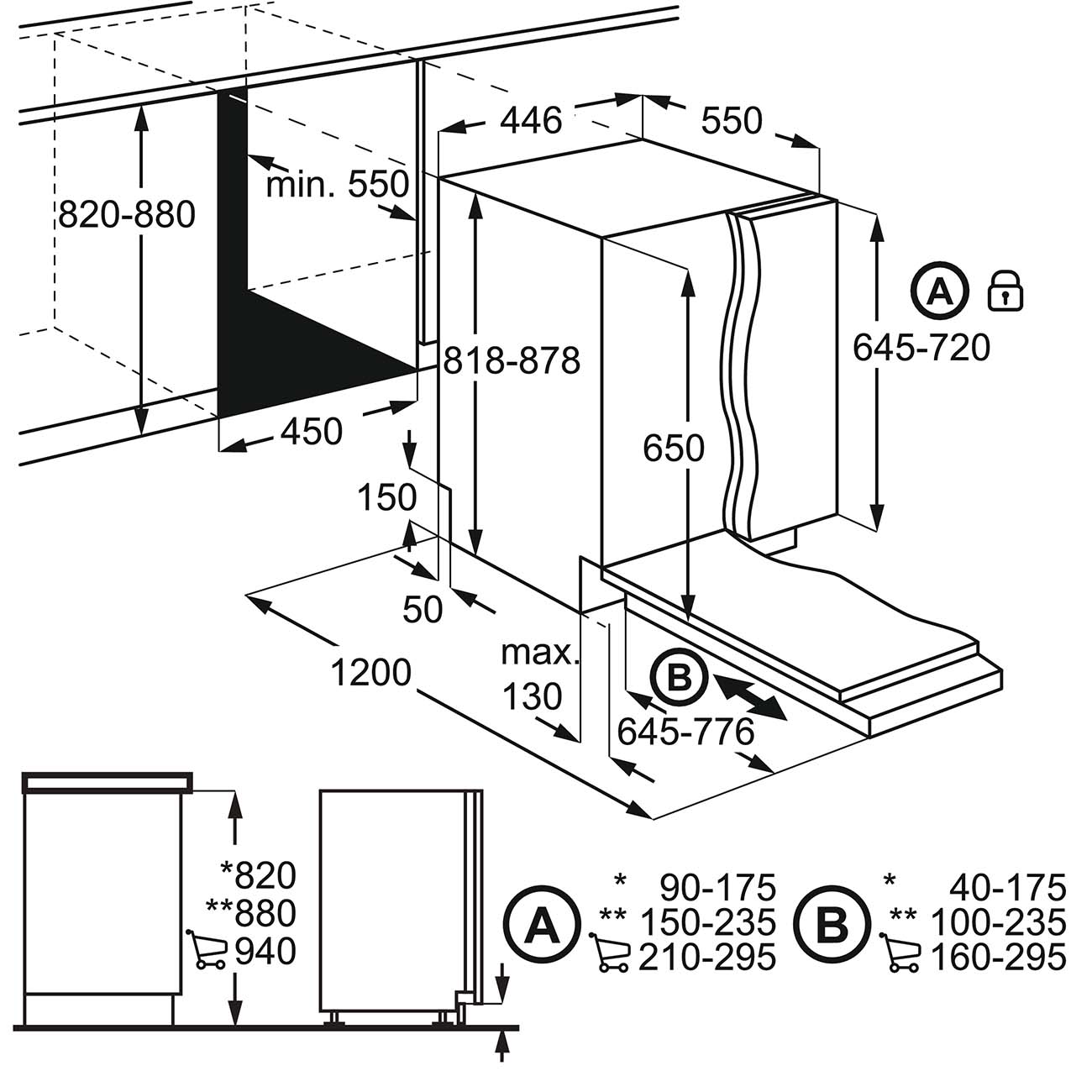 Встраиваемая посудомоечная машина AEG FSM71507P