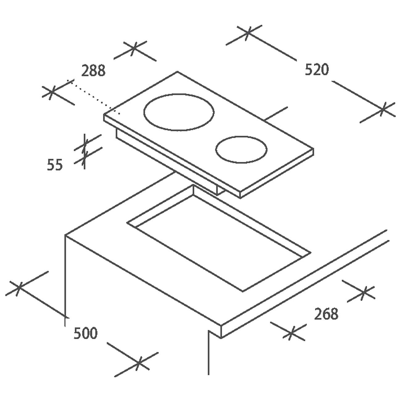 Встраиваемая модульная электрическая панель независимая Candy CEHDD30TCT