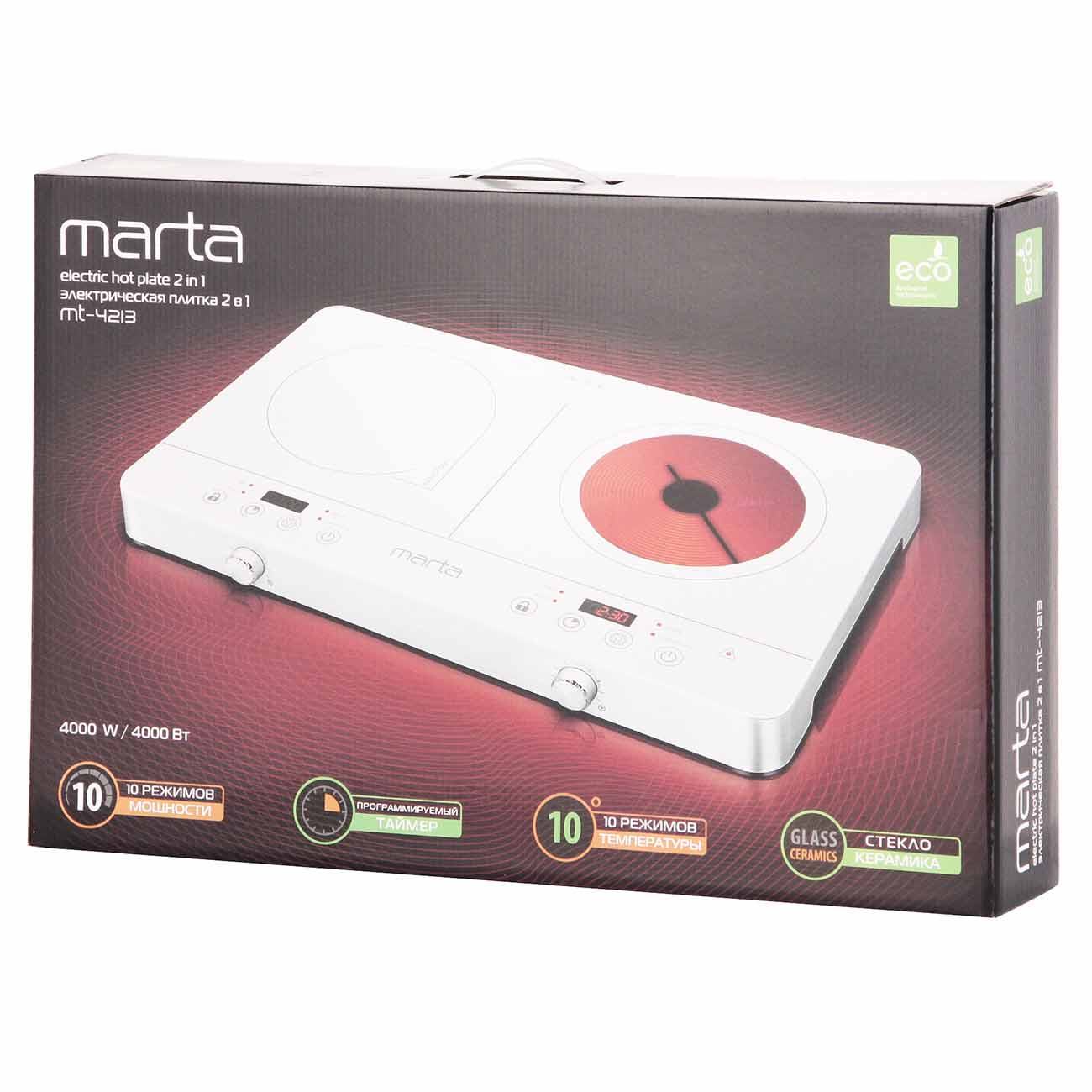 Электроплитка Marta MT-4213 black pearl